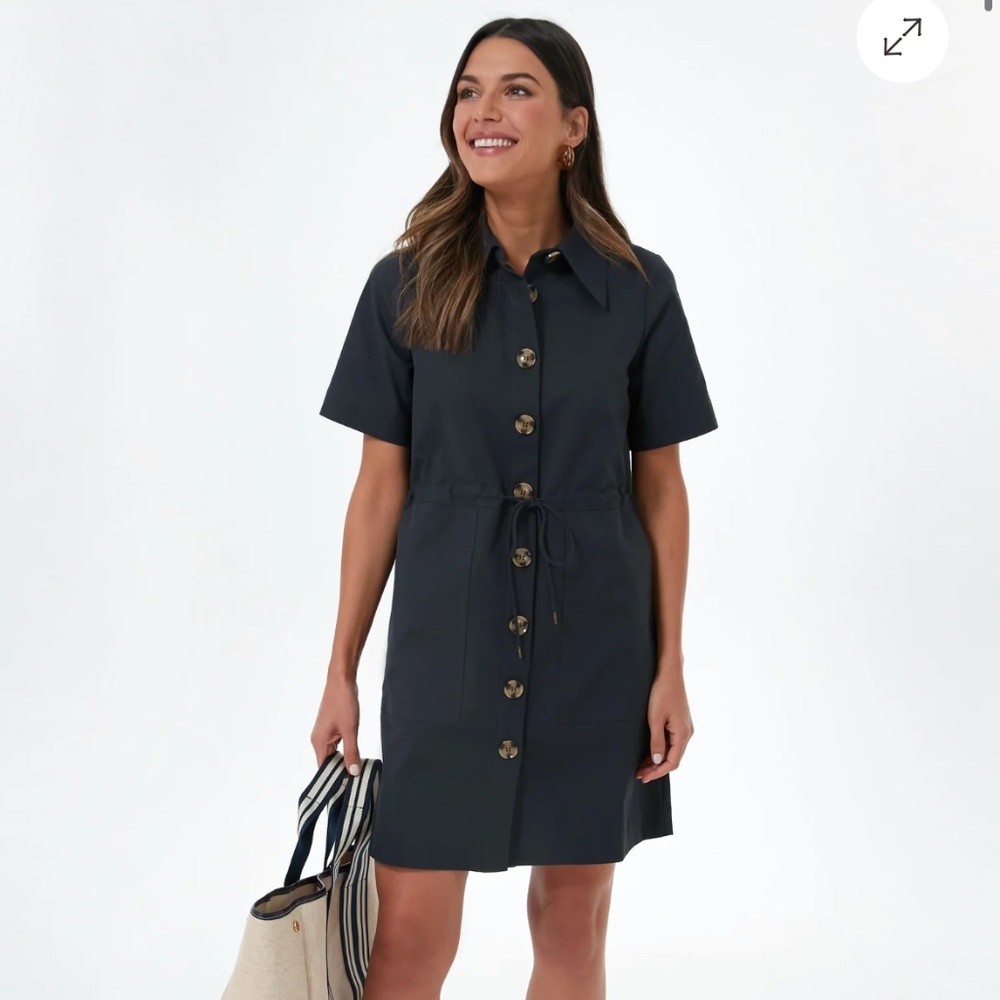 Tuckernuck Navy Carson Drawstring Dress